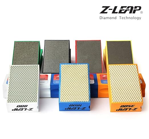 Diamond Hand Polishing Pads 7-Pcs Set for Granite Marble Concrete Glass Stone Sanding Polishing