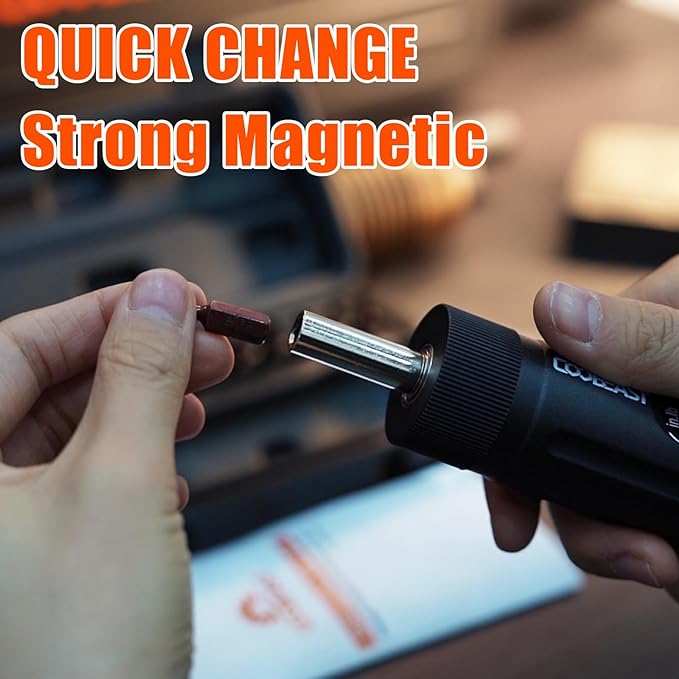 49 Pcs Torque Screwdriver 10-70 Inch Pound Torque Screwdriver Set with S2 Bits & Sockets, 1/4” Drive Torque Wrench Screwdriver Set for Maintenance, Tools, Bike Repairing and Mounting