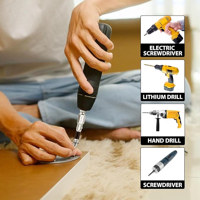High Magnetic Screwdriver Drill Bit Set, Impact Resistant Non Slip Bit, Electric Screwdriver Set Alloy Steel for Impact Driver 25 50 65 70 90 150mm