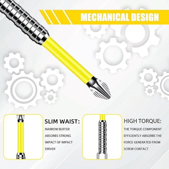 High Magnetic Screwdriver Drill Bit Set, 2025 Upgraded K5 Impact Resistant Strong Magnetic Comprehensive Screwdriver Set Anti Slip Drill Bits Premium Screwdriver Bit Set (12PCS)