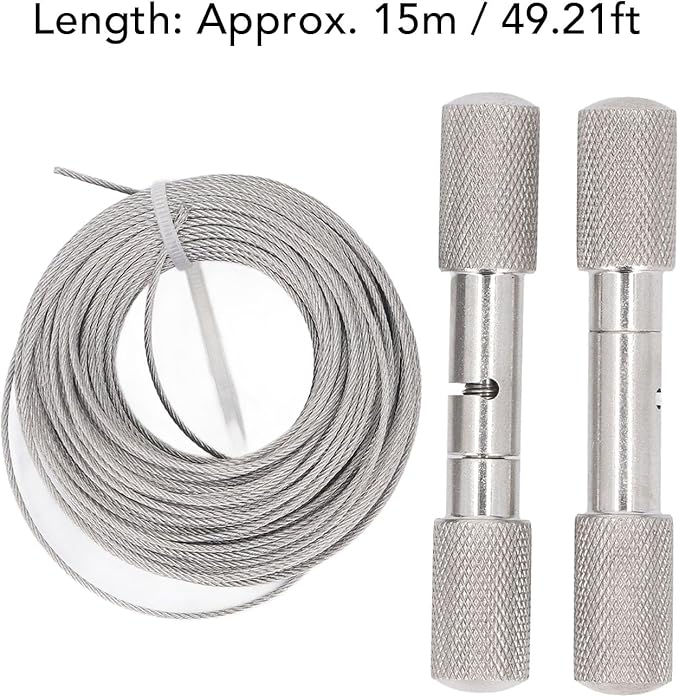Sheep Horn Wire Saw Handsaws Camping Removal Cable Hand Saw with Handle and Storage Box Handheld Cattle Horn Trimming Wire for Farms Garden Yard Hiking 49.2FT Sheep Horn Wire Saw