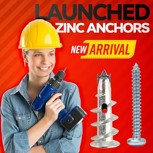 120Pcs Zinc Self Drilling Drywall Anchors and Screws kit #8 x 1-1/4?? Metal Wall Anchors for Drywall Heavy Duty, Holds Upto 50lbs ??No Drill Hole Required with Dry Wall Screws and Anchors