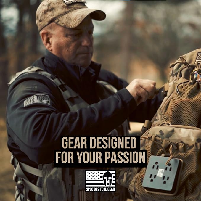 Spec Ops Tool Gear SF-18 Zulu Cordless Tool Backpack, Heavy Duty Military Bag, Charging Station Tactical Backpack - The Breacher (Coyote Tan)