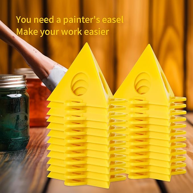 36pcs Painters PyramidStands - Paint Triangle Stands竊똏aint Stands for Painting竊똌ini Cone Paint Stands for Cabinet and Door Risers Support (36)