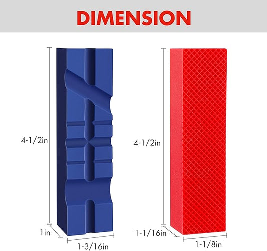 WORKPRO 2-Pair 4-1/2" Vise Jaw Pads, Magnetic TPU Vise Jaw Protective Covers, 1 Multi-Groove Jaw Pads Set and 1 Standard Waffle Surface Jaw Pads Set