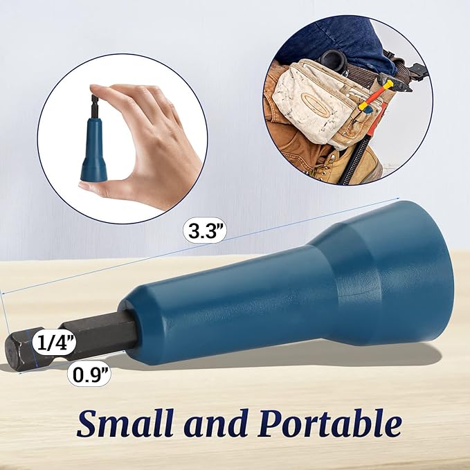 4 PCS Wire Nut Twister竊똅ast Wire Twister Tool for Drill竊똚ire Nut Twiter for Drill, Spin Twist Wire Connector Socket, Wire Connector Driver with 1/4" Chuck竊똚ire Stripping and Twisting Tool