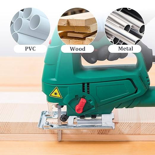 25 Pcs Multi-Purpose HCS Jigsaw Blades Set, Jigsaw Blades, Assortment of Professional T-Handle Jig Saw Blade Kits for Metal Cutting Wood Pruning(T118A、T118B、T101AO、T101B、T144D)