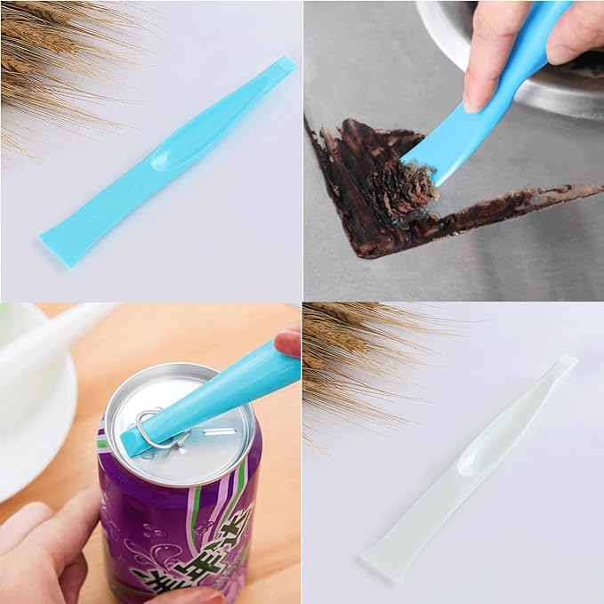 8PCS Cleaning Scraper Tool Kitchen Multipurpose Plastic Scraper Plastic Razor Blades Scraper Scratch Free Cleaning Tool Bottle Opener Sticker Scraper Caulk Remover Tool Floor Scraper Putty Stick