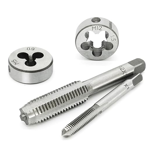Axelord 110PCS Tap and Die Set, Metric Size M2-M18 Standard Threading Tool with Adjustable Handles, Accessories and Storage Case for Cutting External and Internal Threads
