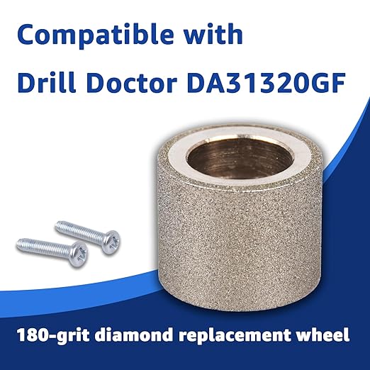for Drill Doctor 180 Grit Diamond Replacement Wheel Compatible with Drill Doctor XP, 500X, 750X Drill Bit Sharpener Wheel - DA31320GF