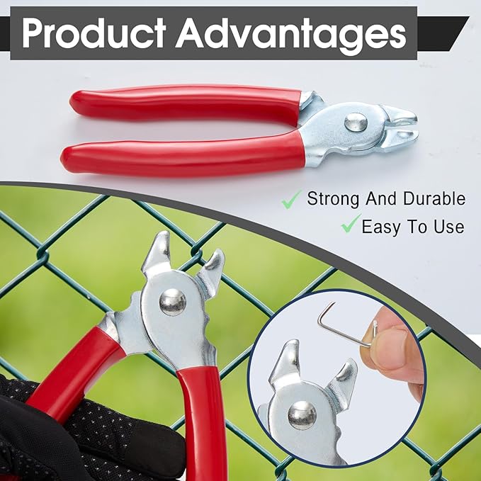 Hog Ring Pliers,Professional upholstery Hog Rings Pliers Kit,Auto Upholstery Installation Tool for Fence,animal pet cages,railings,wires,Ropes,sausage and Meat Casings(Straight Hog Ring Plier)