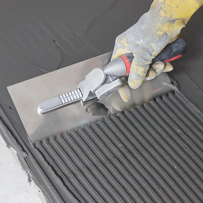 Fishark Switchable Notch Trowel Set竊? Piece Trowel Box Kit, Made of Premium Stainless Steel with Soft Grip Handle, Perfect Tool for Cement, Concrete, Masonry Tile Installation Work