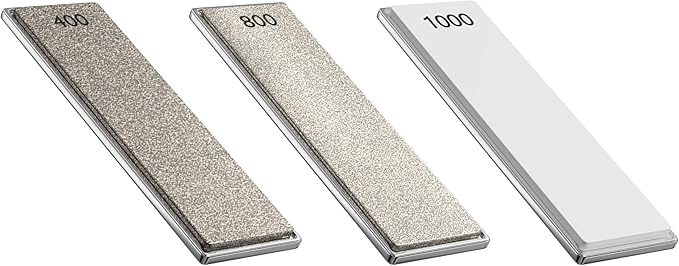Replacement Whetstone Plates Set ??Includes 3 Plates: #400, #800, and #1000 Grit for Precision Sharpening & Honing - Compatible Only with Parkway Home Adjustable Rolling Knife Sharpener