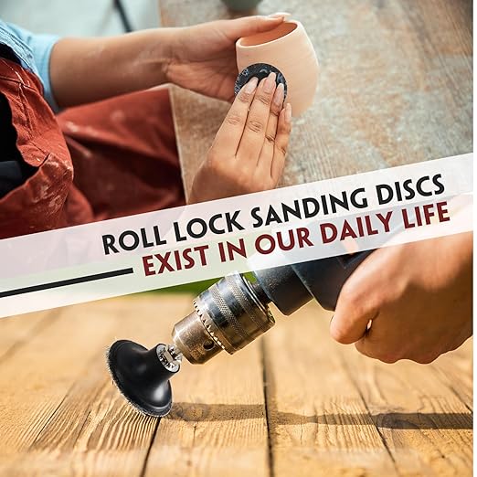 Newwiee 150 Pieces 2 Inch Sanding Discs 40 Grit Roll Lock Die Grinder Sanding Disc for Surface Prep Strip Grind Polish Finish Burr Rust Paint Removal Red
