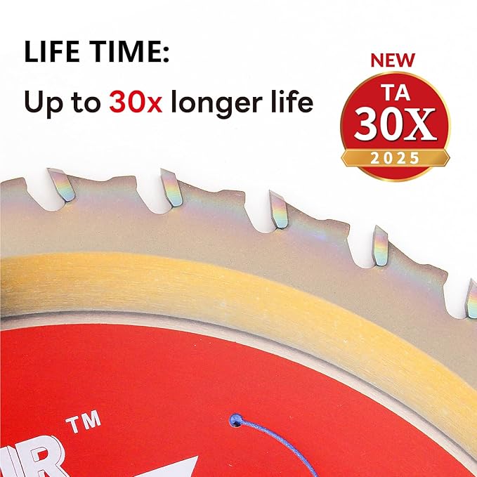 Circular Saw Blade Woodworking TA Series, 8-1/4" 40-Tooth, Arbor: 5/8", Finishing/General Purpose Wood Cutting, Anti-Thermal Adhesion Coating on Cutting Head -TA, 8-1/4" 40T TA