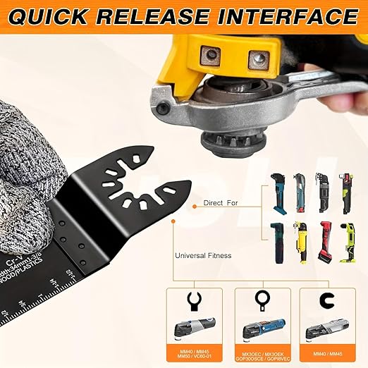 10 PCS Oscillating Multi Tool Hook Knife Blade for Carpet Roof Shingles Soft Materials Universal Oscillating Tool Accessory Compatible with DeWalt Makita Milwaukee and More