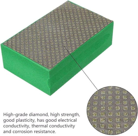 Sanding Blocks Polishing Grinding Block Diamond Polishing Hand Pads Block For Granite Marble Glass Grinding 800 Grit, 1 Pcs
