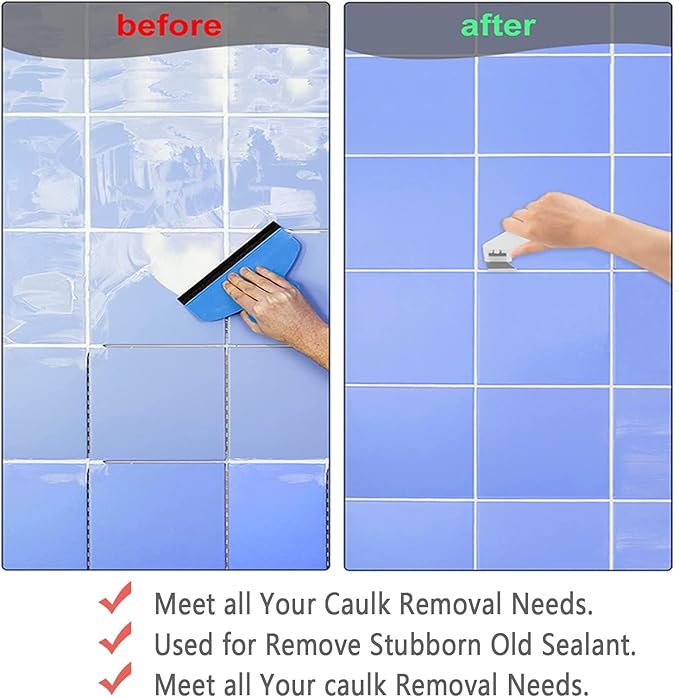 11 Piece Set 竊똏rofessional Caulking Tool Kit with Sealant Finishing Tools竊똄asy Silicone Caulking with Guides竊똂aulk Removal Tools and Fill Removal Tool Silicone Fill
