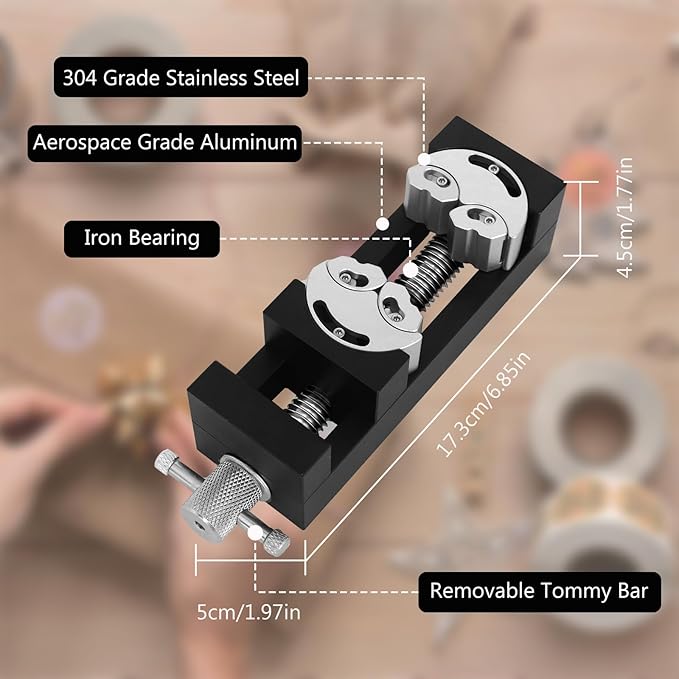Smart Mini Fractal Vise, Heavy Duty Drill Press Vise for Workbench, Magnetic Bench Vise Clamp for DIY Projects, Crafts, Model Building, Jewelry Making, Repair