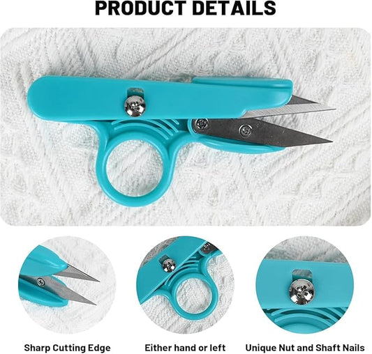 UCEC 24 Pack Thread Snips Sewing Scissors, Small Fabric Scissors & Mini Thread Cutter Clips for Knitting, Crocheting, Tailoring & Craft Detail Cutting, 4.7 Inch
