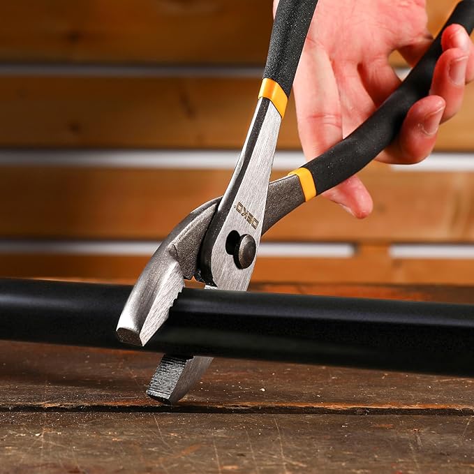 DEKOPRO 10 inch Slip Joint Pliers, Plier with Rubber Grip Handle, High Carbon Steel Plier Tools - Rust Resistant Finish
