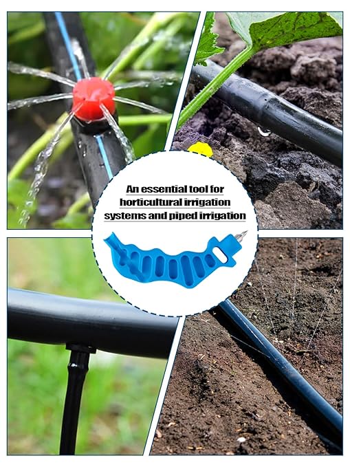 Kalolary 2-in-One Drip Irrigation Tubing Hole Punch Fitting Insertion Tools Drip Tube Hole Punch for Easier 1/4" Inch Fitting & Emitter Insertion