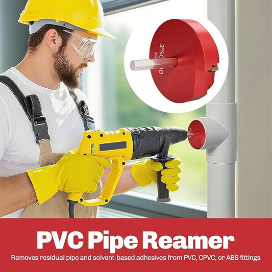 9 Pcs PVC Pipe Reamer Kit With 1/2 inch, 3/4 inch, 1 inch, 1-1/4inch, 1-1/2inch, 2inch, 2-1/2inch, 3inch, 4inch, 2 Carbide Inserts,for SCH40 PVC, ABS, and CPVC pipe jacketing