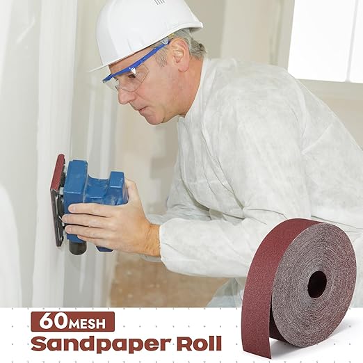 Abrasive Sandpaper Roll 3''x 200 ft 80 Grit Drum Sander Sandpaper Rolls Sand Paper Roll Emery Cloth Roll for Drum Sander Sandpaper Continuous Roll Wood Automotive Polishing