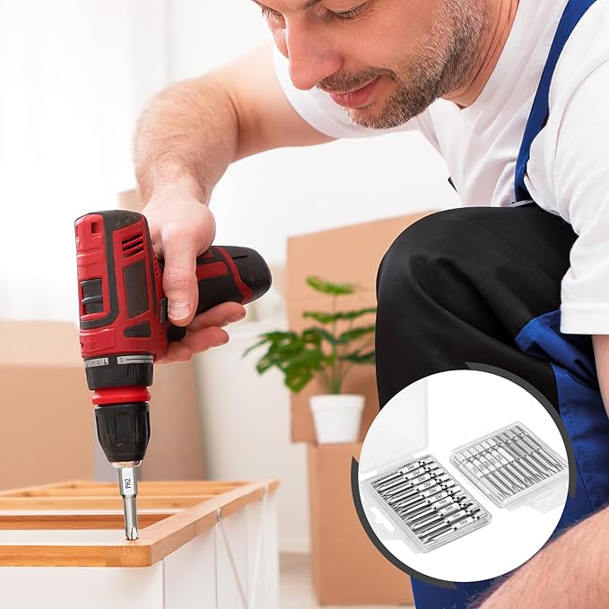 Phillips #2 Bit Set(10-Pack 2 Inch), 1/4 Inch Hex Shank S2 Steel Magnetic PH2 Screwdriver Power Bits