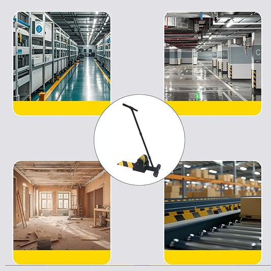 Floor Tape Marking Machine, Manual Lane Applicator with Rubber Roller, Supports Single Or Rolls, Adjustable Spacing, Built-in Ruler,Used for Floor,Decoration Protection and Laying