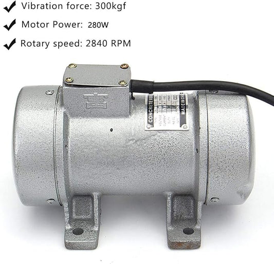 MYOYAY Concrete Vibrator, 280W Electric Concrete Vibrator Concrete Motor Vibrating Shaker Table Vibrator Motor Heavy Duty Machine 110V 60HZ 2840RPM 300KGF with 5.9fts Power Cable