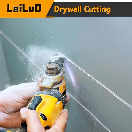 LEILUO 110 Pcs Oscillating Tool Blades Titanium Extra Long & Wide Multitool Blades for Wood Drywall Nails with Storage Bag Universal Oscillating Saw Blade Fit DeWalt Makita and More