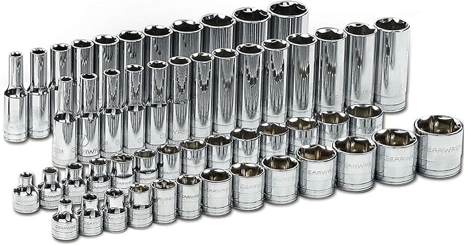 GEARWRENCH56 Pc. 3/8" Drive 6 Pt. 120XP Mechanics Tool Set, Standard & Deep, SAE/Metric - 80550P
