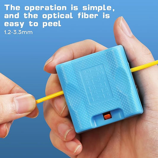 BAOSHLA A-1233 1.2-3.3mm Replaceable blade Cable Tube Slitter Fiber Optic Mid Span Cable Cutting Tool Jacket Tube Slitter Loose Tube Buffer Tube Stripper Stripping range 1.2-3.3mm with 12pcs blade