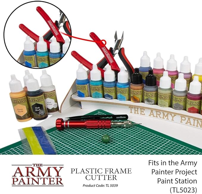 The Army Painter Hobby Tools Plastic Frame Cutter, Stainless Steel Model Flush Cutter, Side Snips, for Plastic Miniatures with Safety Grip Handle, for Miniature Fantasy Tabletop Wargaming