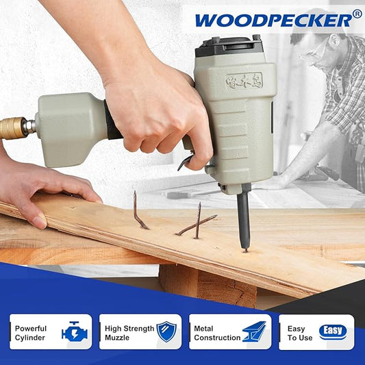 WOODPECKER WTB60 Professional Pneumatic Nail Remover Gun, Air Nails Puller,Nails Puncher for Denailing & Recycling, Pneumatic Nails Puller Removes Nails Range Less Than 0.19'' (5mm)