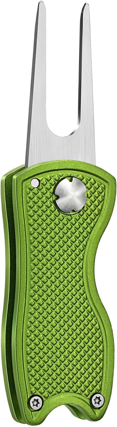Mile High Life Golf Divot Repair Tool, All Metal Foldable Divot Tool with Pop-up Button & Magnetic Ball Marker, 2-6 Pack