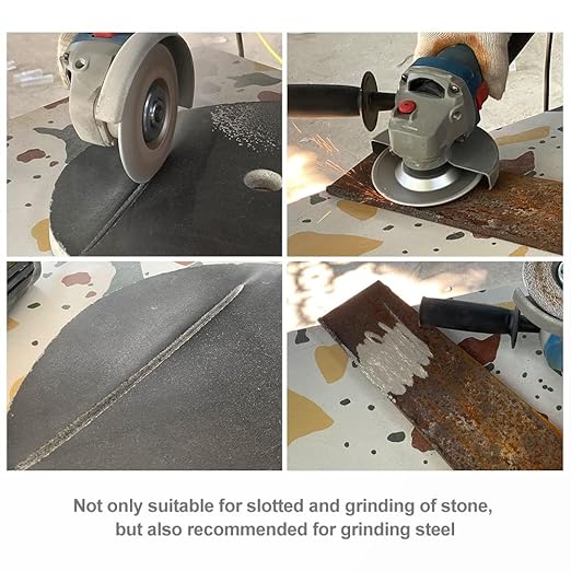 SHDIATOOL 5-Inch Diamond Grinding Cup Wheel for Granite Marble Iron Steel Masonry Convex Vacuum Brazed Grinding Disc Fits 7/8 Inch Arbor