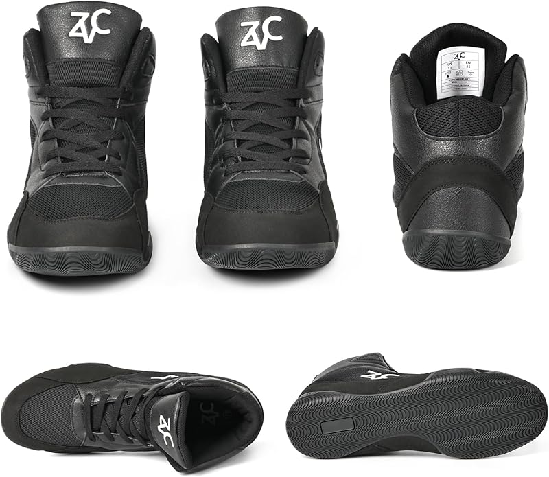 ZVC Wrestling Shoes Men Boxing Shoes for Fighting Shoes Powerlifting Bodybuilding Boots Footwear