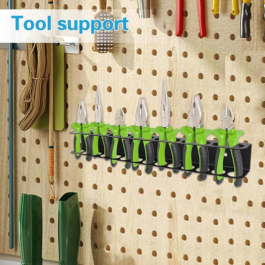 Screwdriver Organizer, Carbon Steel Screwdriver Holder, Garage Tool Organizer Wall Mount for Pliers, Wrenches & Nut Driver, Utility Storage Rack for Workspace, Workshop, Shed (15.7‘’L/14 Holes)