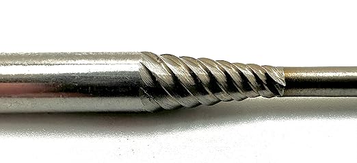 Porting Mandrel 8", CR-9-8 Premium HSS (High Speed Steel) Coarse Thread Extra Shank Length Cartridge & Spiral Roll Mandrel, 1/8" Pilot Diameter x 1" Pilot Length x 1/4" Shank x 8" Length
