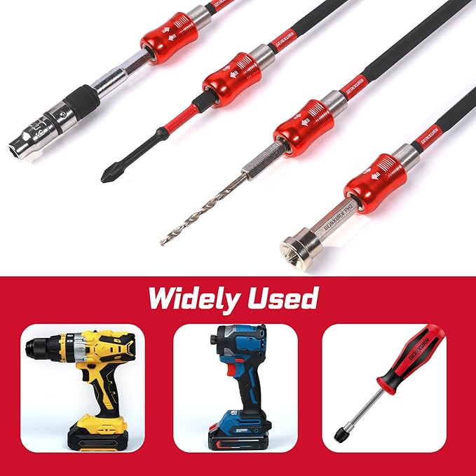 4??Impact Screwdriver Bit Holders, 8PC Magnetic Extension Quick-Change Socket Drill Bit Holder Cr-V SteelHex Shank Quick Release Drill Bit Guide