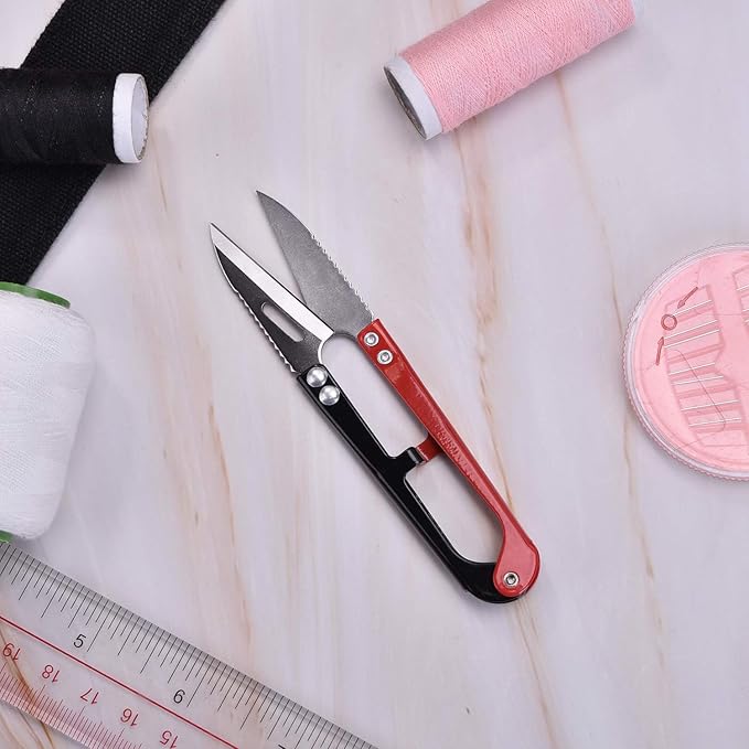 ESHATO 12 Pack Yarn Thread Craft Scissors Cutters for Sewing, 4.3 Inch Mini Small Snips Trimming Nipper for Office Home School Stitch DIY Supplies