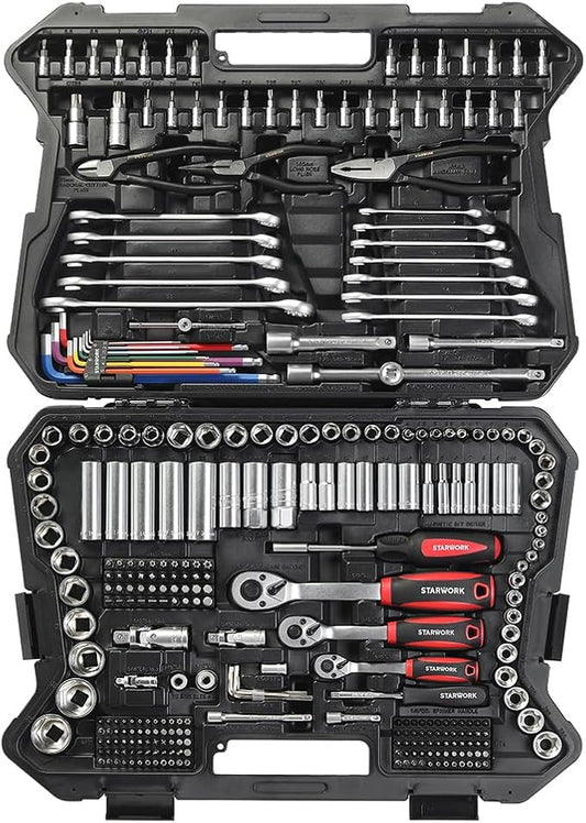 STARWORK TRUE MECHANIC??314-Piece Mechanics Tool Set and Socket Set, Professional Metric Set