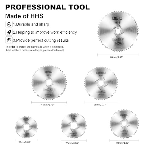 7PCS Rotary Drill Saw Blades,with 1PCS 1/4" Hex Shank & 1PCS 1/8" Round Shank,HSS Saw Disc Wheel Cutting Blades for Drills Rotary Tools