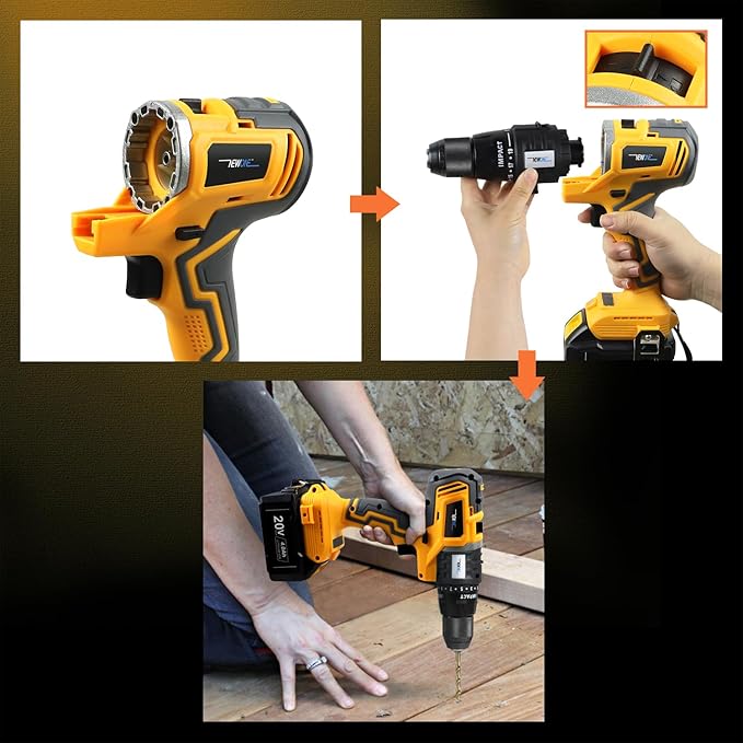NEWONE 20V Cordless Tool Set,5-Tool Set Power Tool Combo Kit, Compatible with De-Walt 20V Battery,One Charger