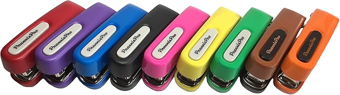 Praxxis Pro Office Supplies - Aria-Plus Half-Strip Mini Stapler - Durable, Compact, and Colorful Stapler for Office and Travel Use, Compatible with Standard 26/6 Staples, Charcoal