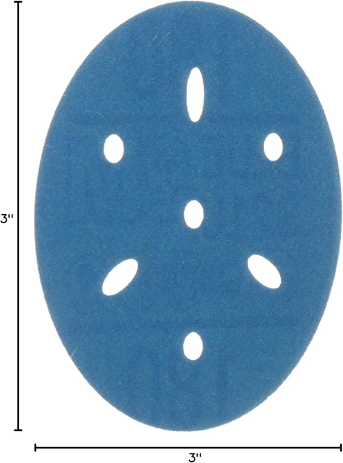 3m 3M-36146 Hookit Blue Abrasive Disc Multi-hole, 3, 180 Grade