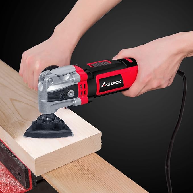 AVID POWER Oscillating Tool, 3.5-Amp Oscillating Multi Tool with 4.5째 Oscillation Angle, 6 Variable Speeds and 13pcs Saw Accessories, Auxiliary Handle and Carrying Bag