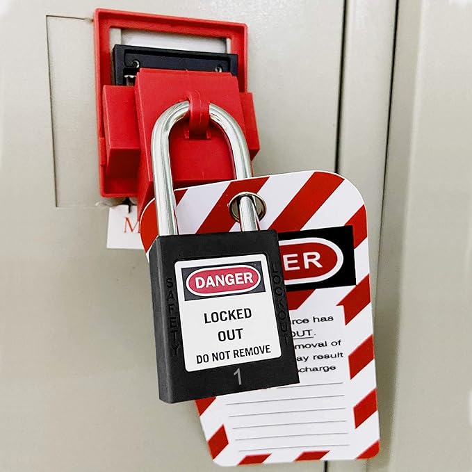 Lockout Tagout Locks, Safety Padlocks, Loto Locks Keyed Differently Lock Out Tag Out Device Plastic with Lockout TagOut Tags Kits